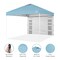 Best Choice Products 10x10ft Easy Setup Pop Up Canopy, Portable Tent w/ Side Wall, 1-Button Push, Case